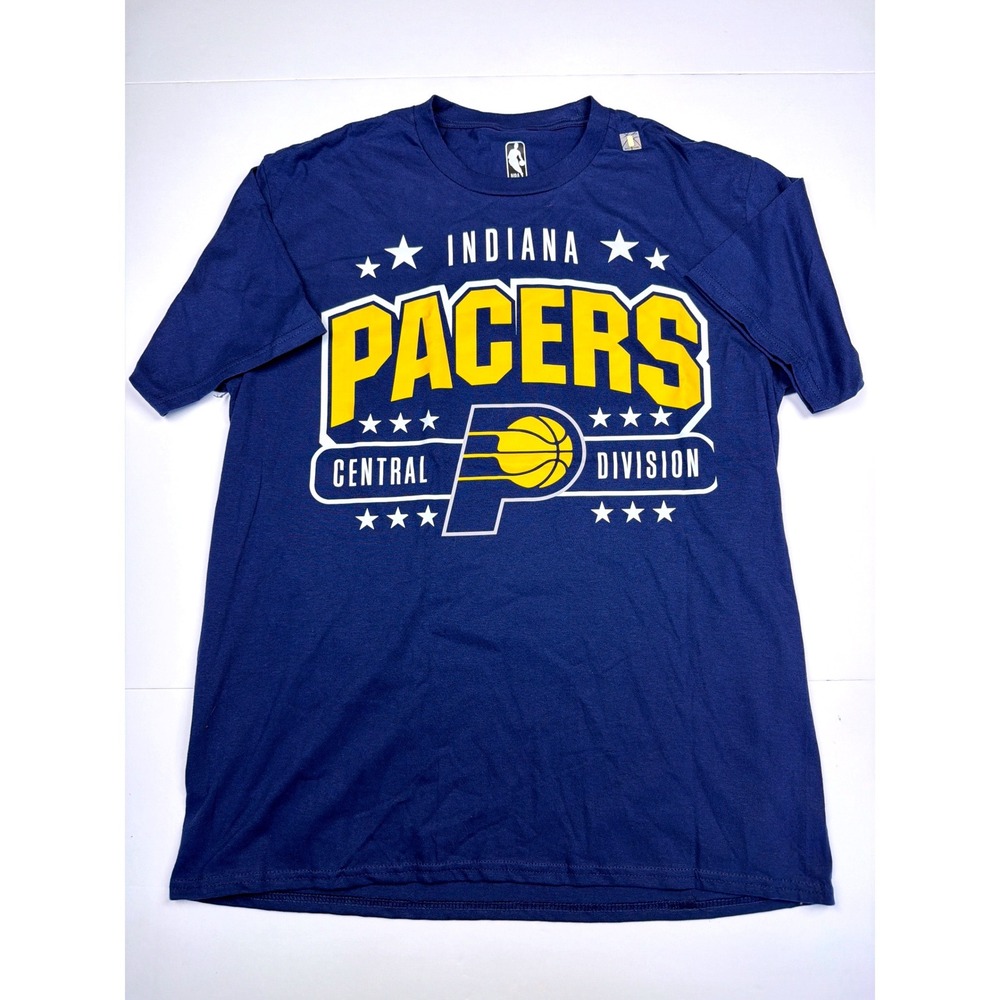 NBA Indiana Pacers Mens Large Navy Blue Central Division Graphic T-Shirt New